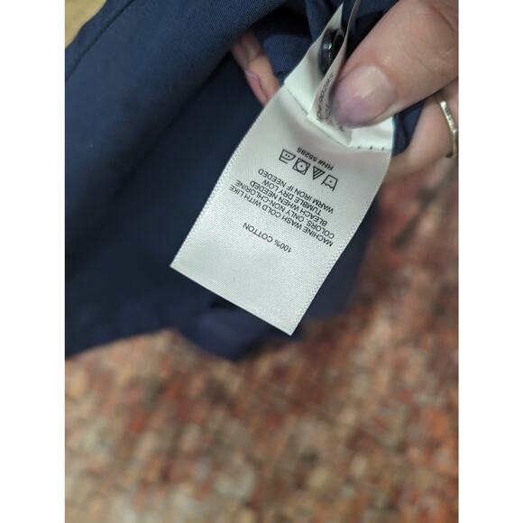 Express men’s fitted short sleeves button down shirt 100% cotton blue size M - Picture 6 of 8